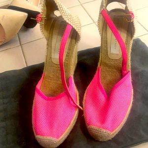 STELLA MCCartney neon pink Espadrille